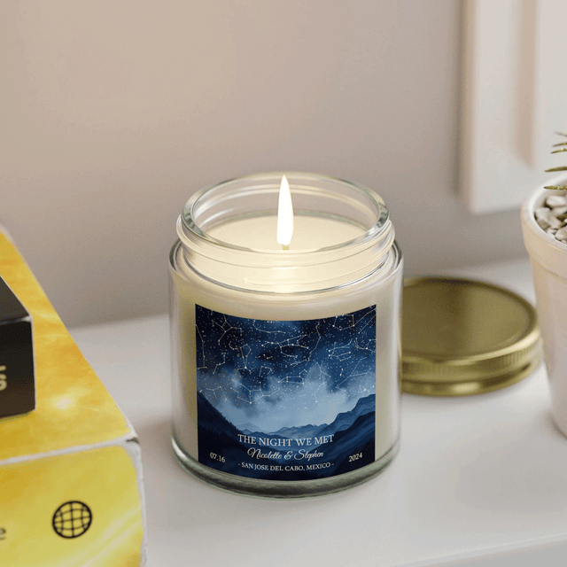 Custom Star Map Candle – Personalized Night Sky Keepsake