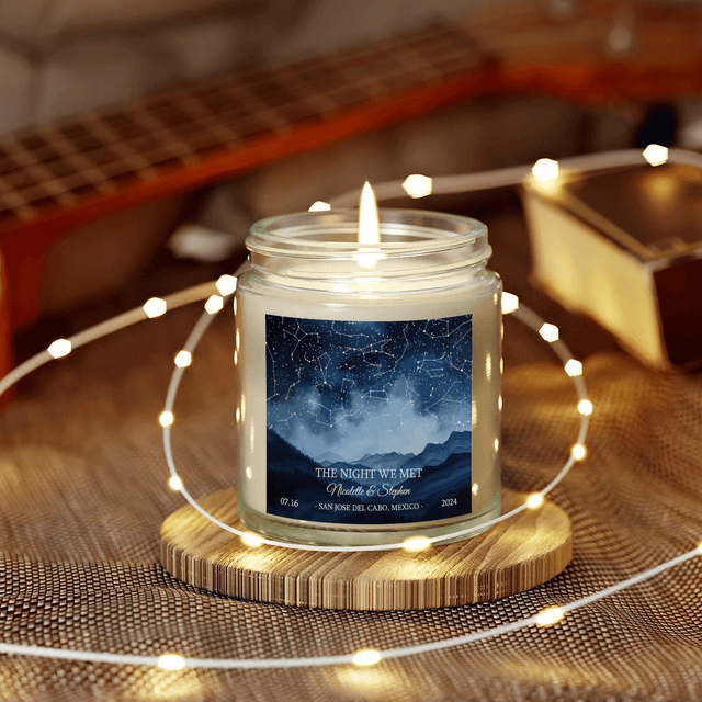 Custom Star Map Candle – Personalized Night Sky Keepsake