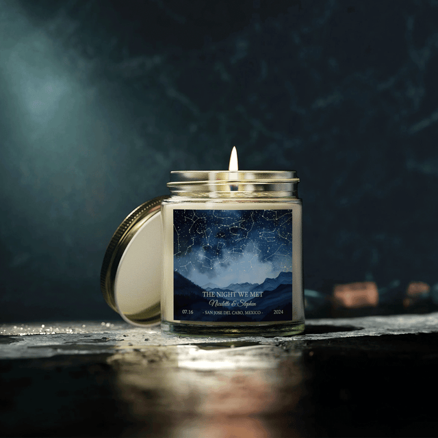 Custom Star Map Candle – Personalized Night Sky Keepsake