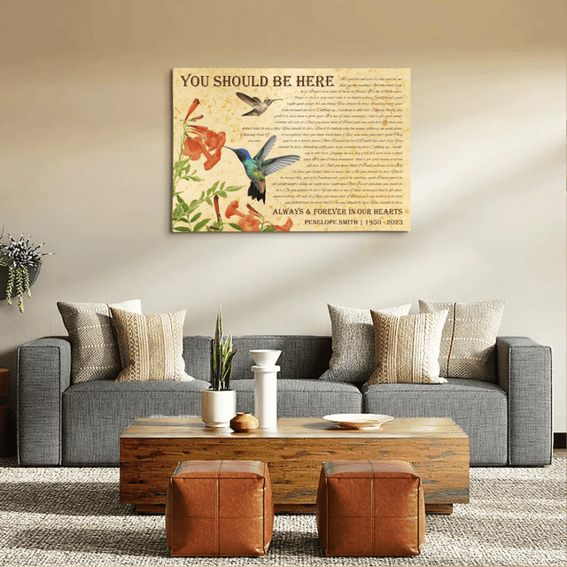 Custom Song Lyrics On Canvas, Hummingbird Memorial Gifts