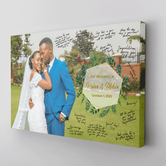 Wedding Guest Book Alternative, Custom Portrait Canvas Print, Wedding Gifts