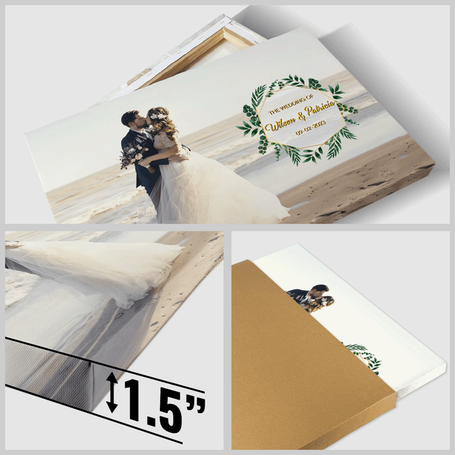Preonalised wedding Guestbook, Wood Wedding Album Boho Photo Booth Book