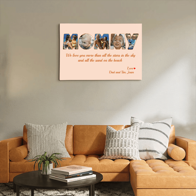 Mommy Photo Canvas Print 5 Pictures Healing Colors Background