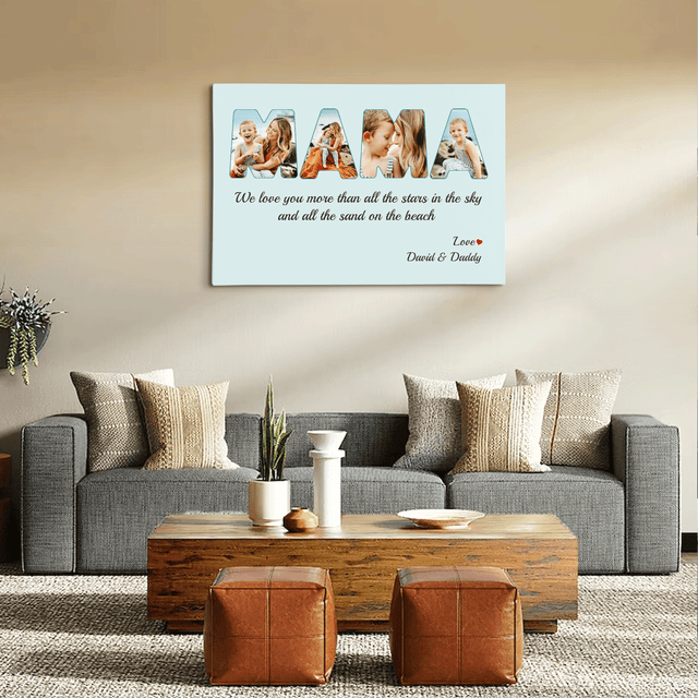 Mama Photo Canvas Print 4 Pictures Healing Colors Background