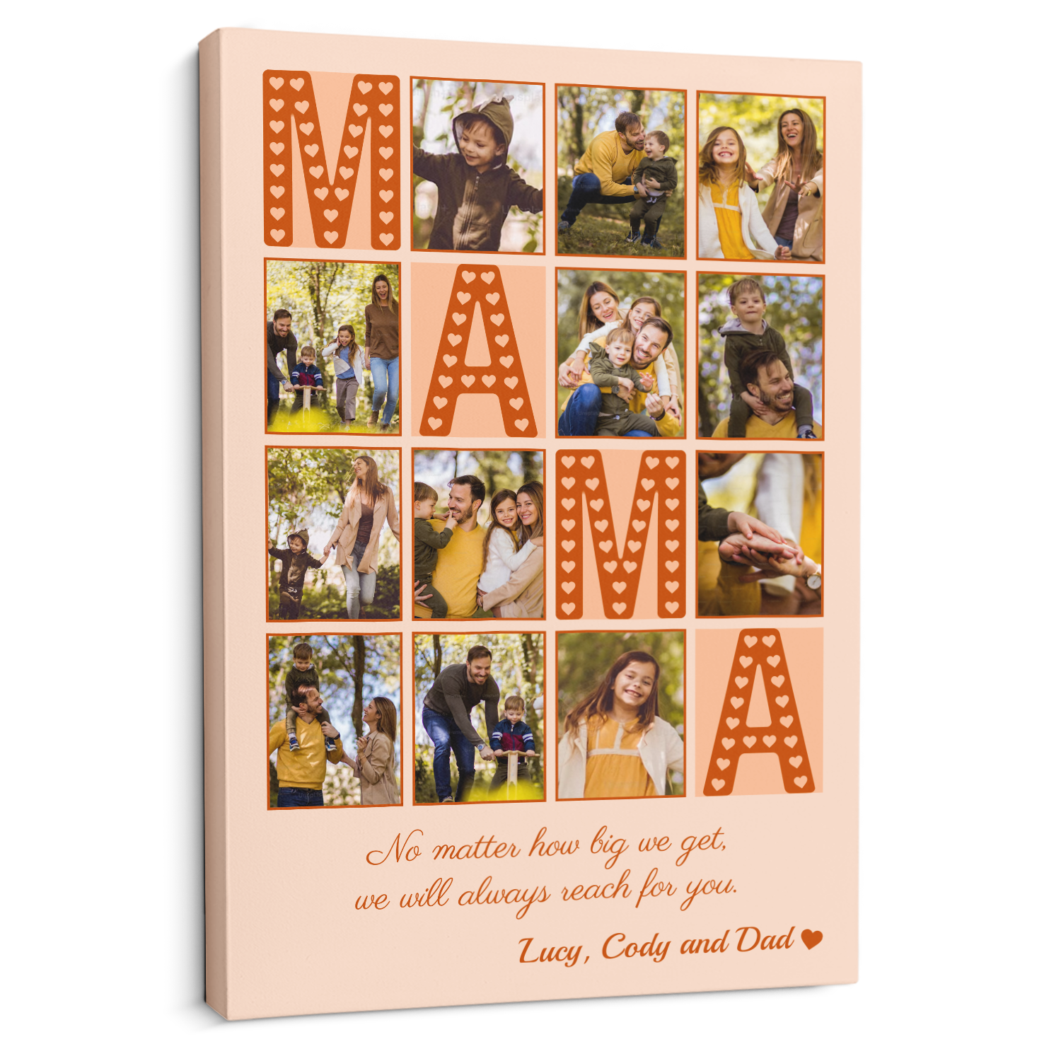 Mama Photo Collage Canvas Print Custom 12 Pictures