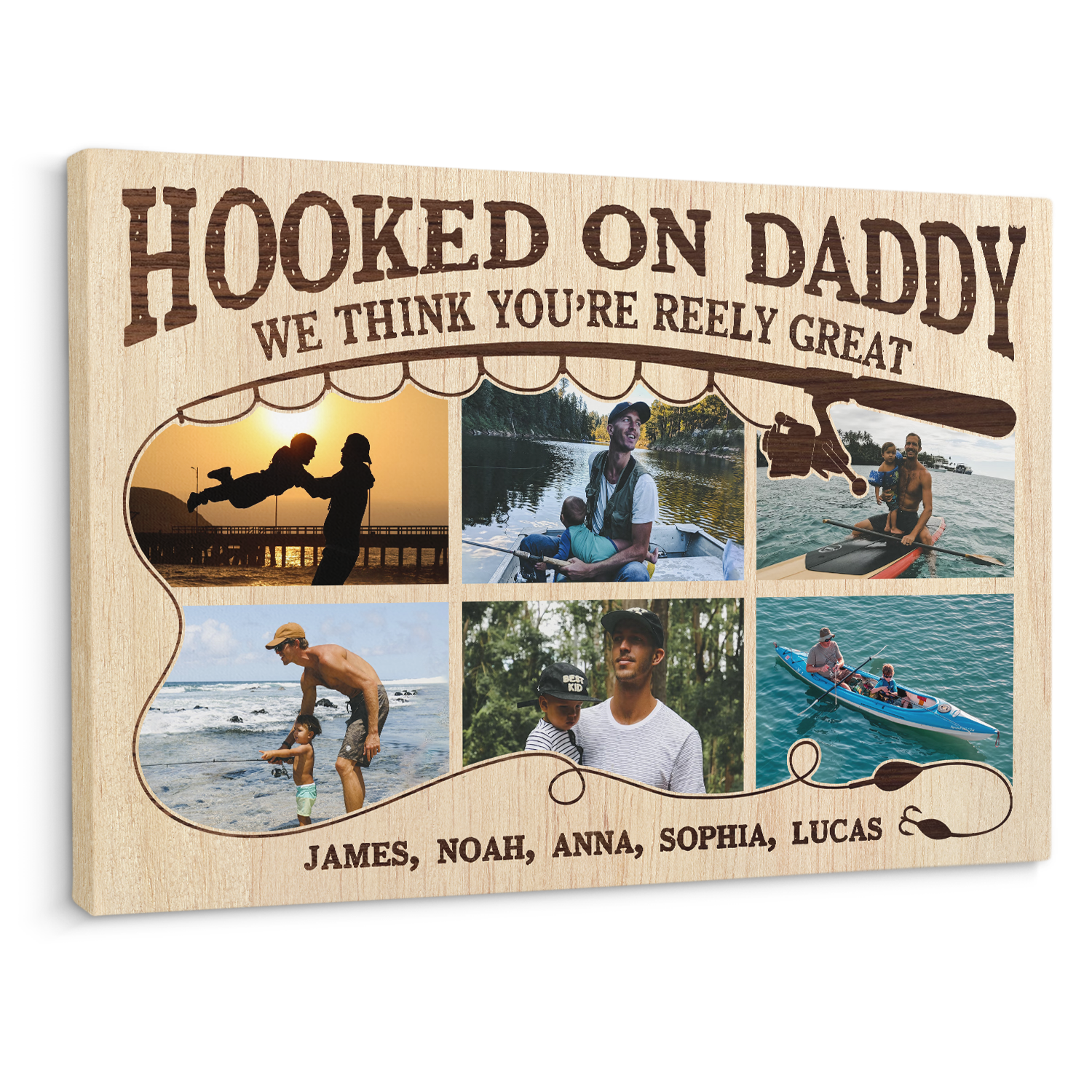 Hooked on Daddy Canvas Print