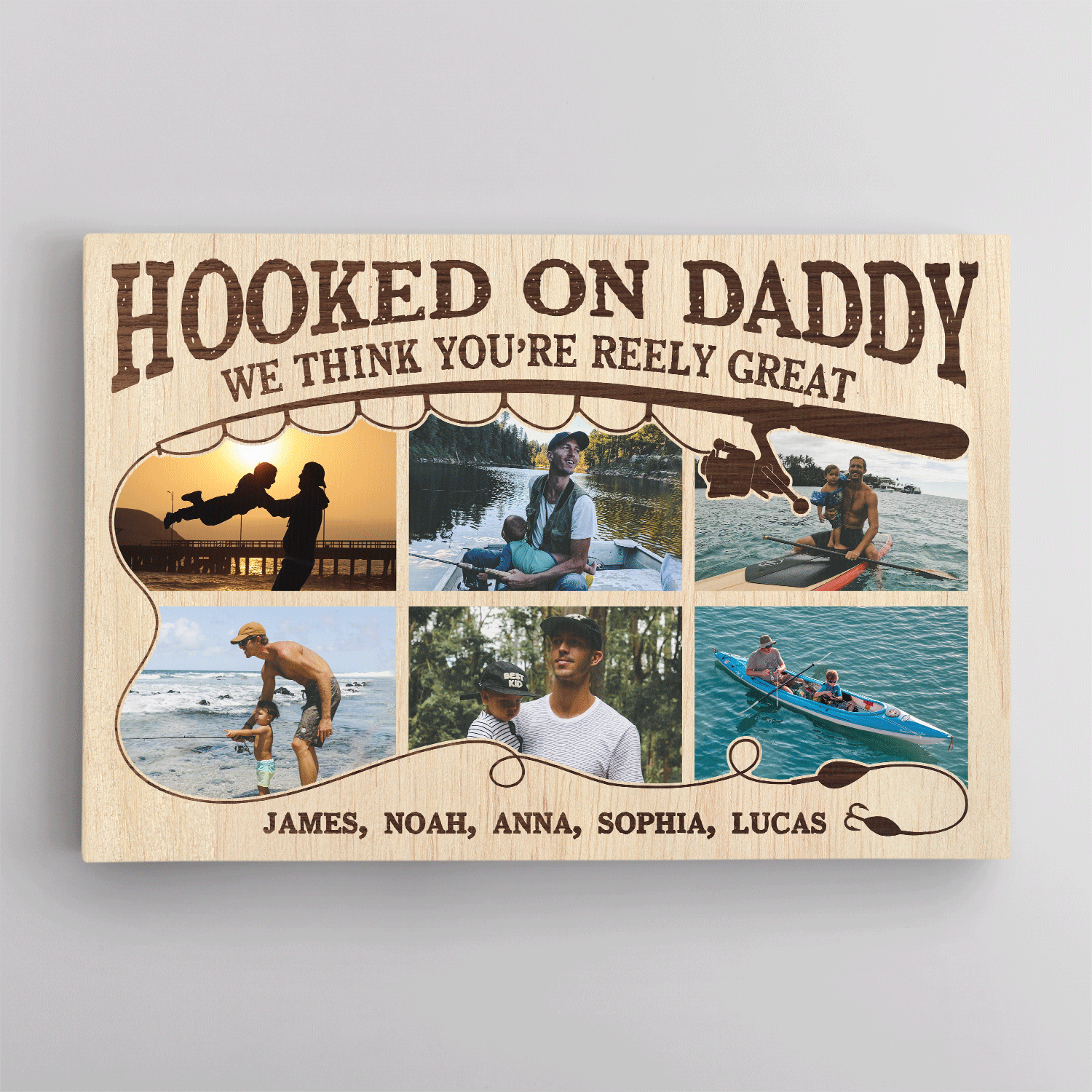 Hooked on Daddy Canvas Print