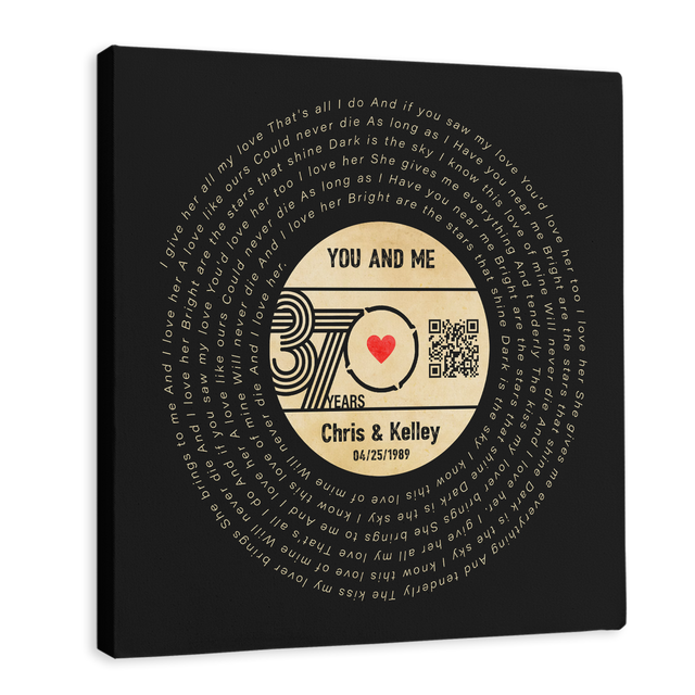 Personalized Song QR Code Canvas - Couples Music Gifts