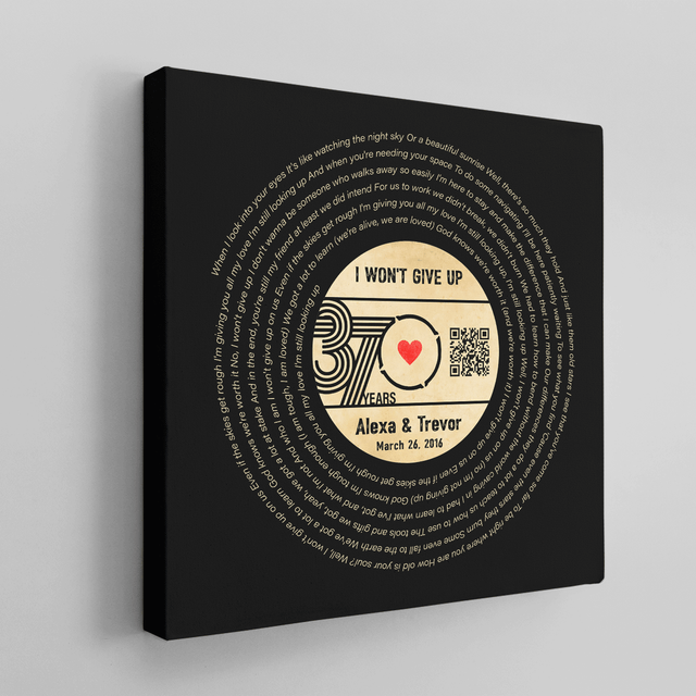 Personalized Song QR Code Canvas - Couples Music Gifts