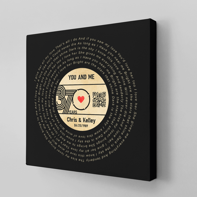 Personalized Song QR Code Canvas - Couples Music Gifts