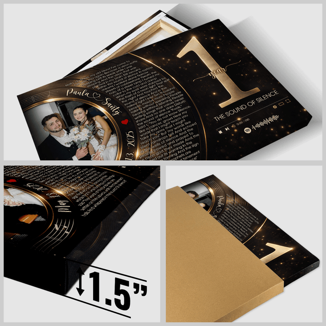 Personalized Photo Song Canvas – Custom Couple Gift, Anniversary Wall Art