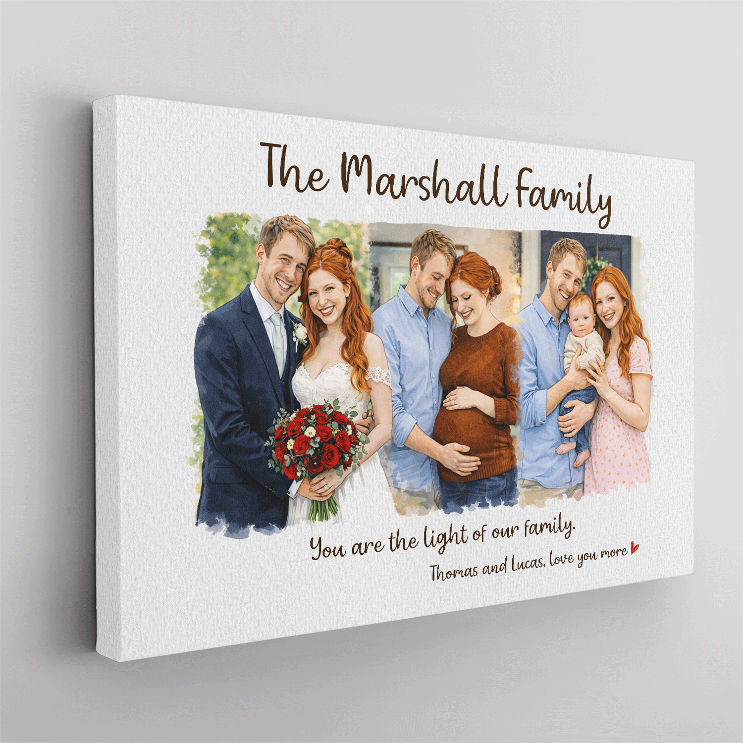 Personalized Story of My Mother Canvas – Custom Family Journey Mother’s Day Gift with Names