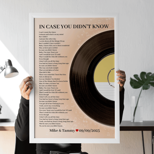 Personalized Favorite Song Lyrics, Sandy Framed Art Print