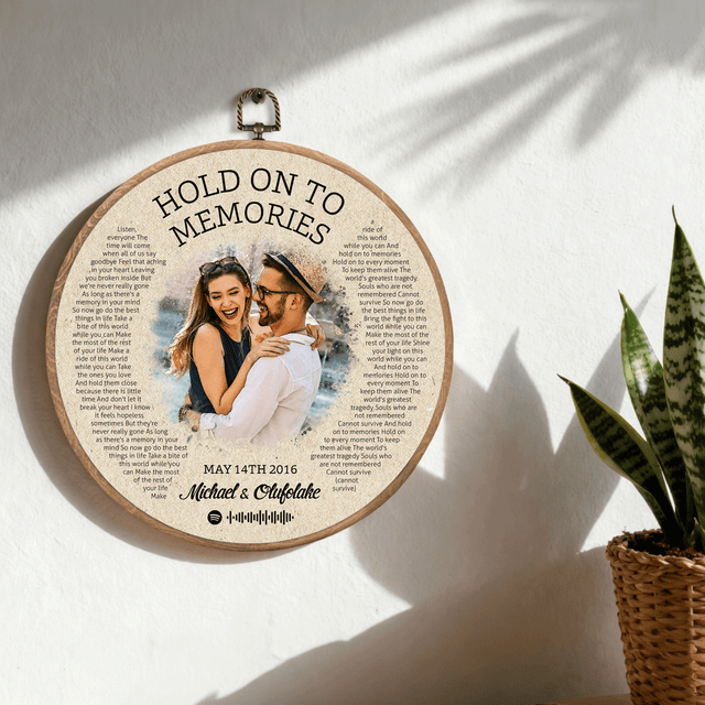 Personalized Song Lyrics Vinyl Record - Framed Round Wall Art - KAMI13