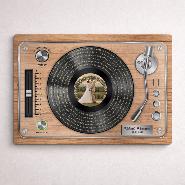 Personalized Vinyl Record Song Lyrics Metal Print