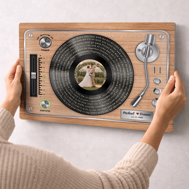 Personalized Vinyl Record Song Lyrics Metal Print