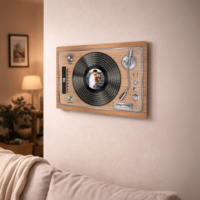 Personalized Vinyl Record Song Lyrics Metal Print