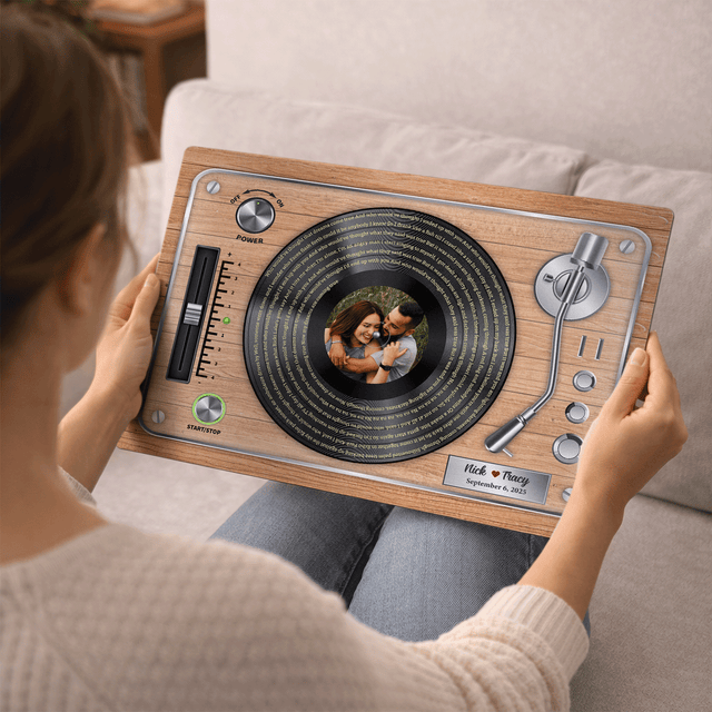 Personalized Vinyl Record Song Lyrics Metal Print