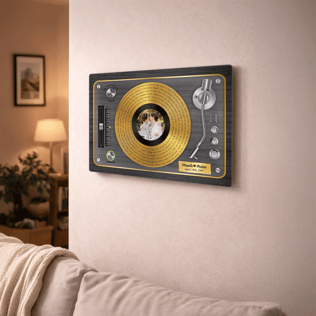 Personalized Vinyl Record Song Lyrics Metal Print