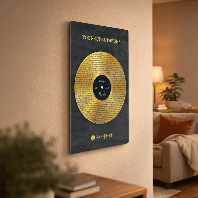 Personalized Anniversary Song Lyrics Metal Print