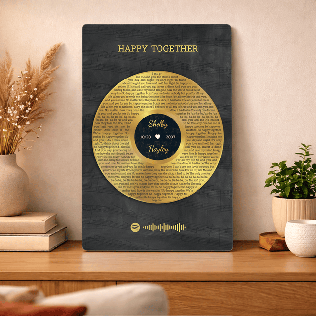 Personalized Anniversary Song Lyrics Metal Print