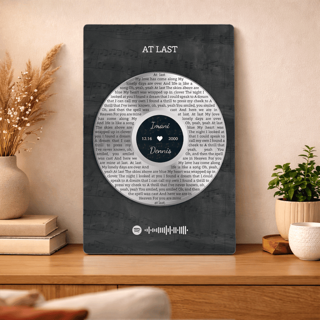 Personalized Anniversary Song Lyrics Metal Print