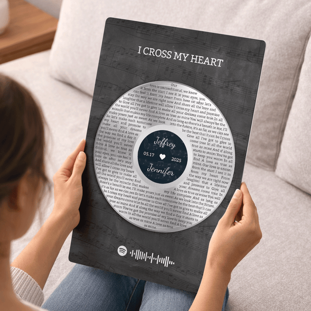 Personalized Anniversary Song Lyrics Metal Print