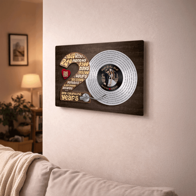 Personalized 20th Anniversary Vinyl Record Metal Print