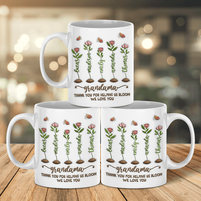 Grandma Garden Custom 3D Inflated Effect Printed Mug