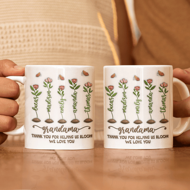 Grandma Garden Custom 3D Inflated Effect Printed Mug