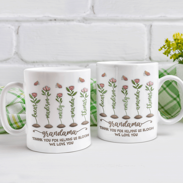 Grandma Garden Custom 3D Inflated Effect Printed Mug