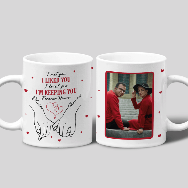 Couple Hand Holding Custom 3D Inflated Effect Printed Mug