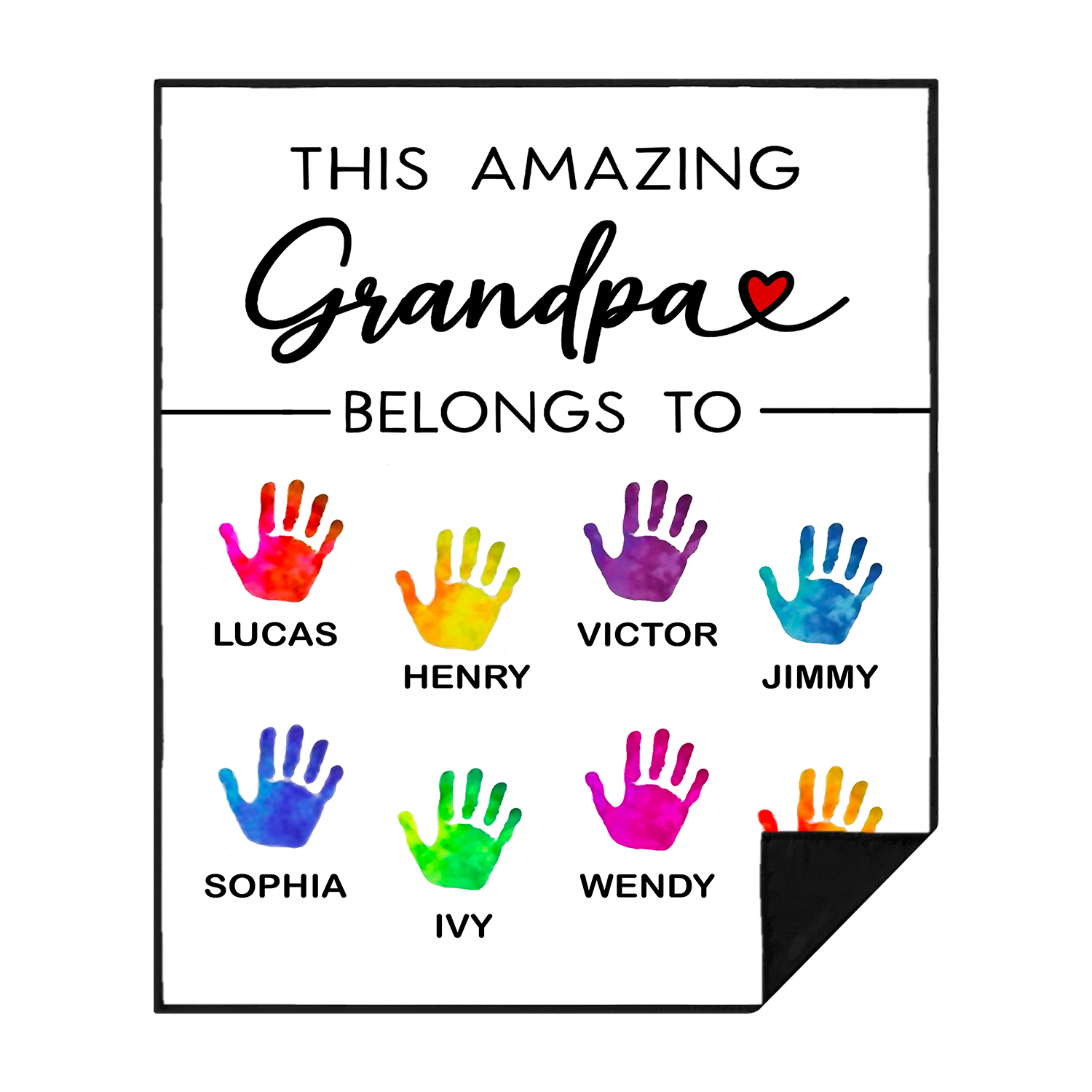 Custom Grandpa Belongs To Picnic Blanket