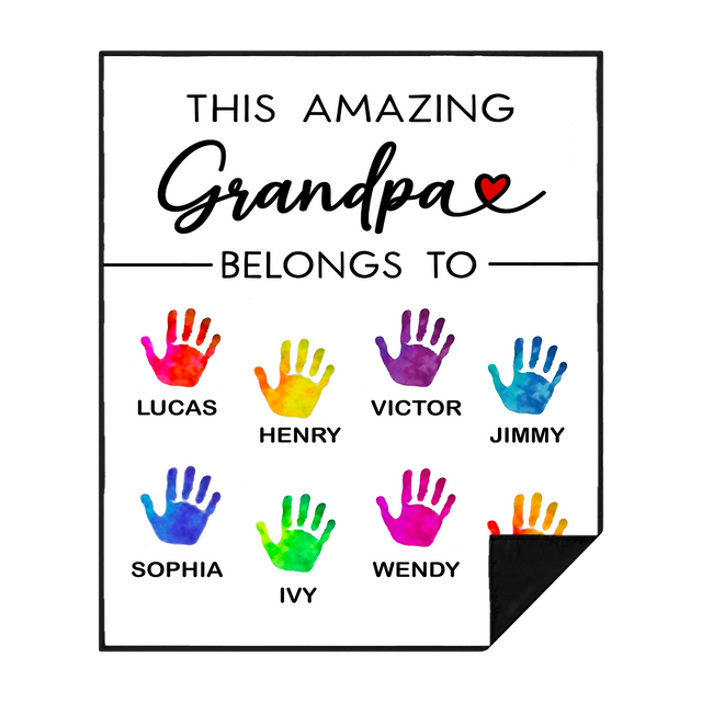 Custom Grandpa Belongs To Picnic Blanket