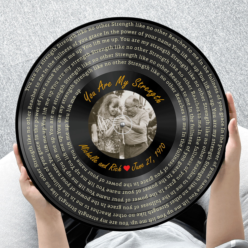 Custom Song Lyrics, Vinyl Record Art, Upload Photo, Customizable Song