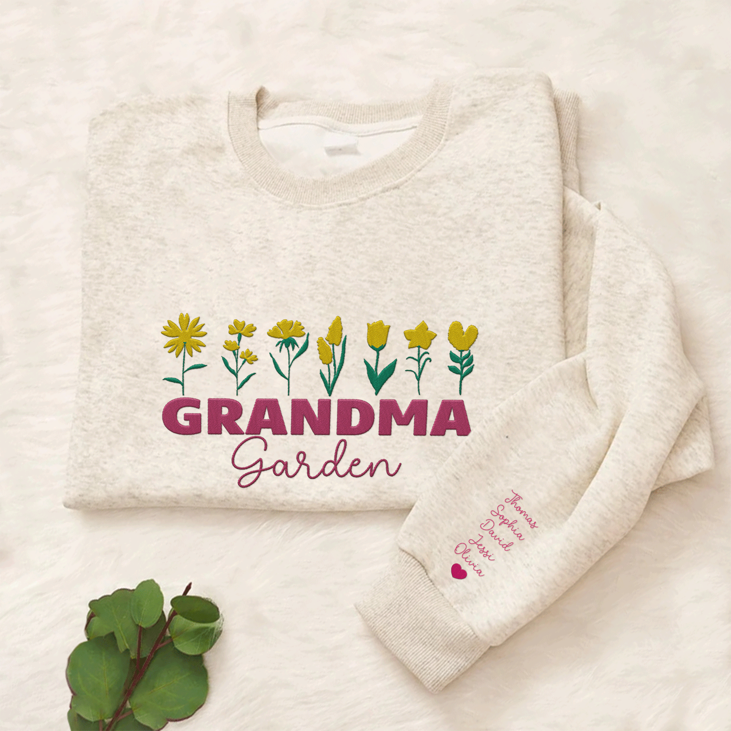 Grandma Garden Embroidered Sweatshirt SWE05