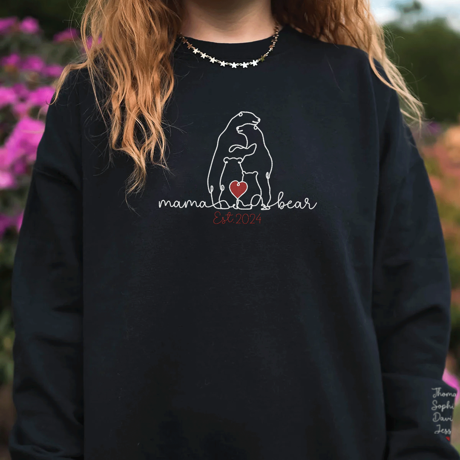 Bear Family Embroidered Sweatshirt SWE04