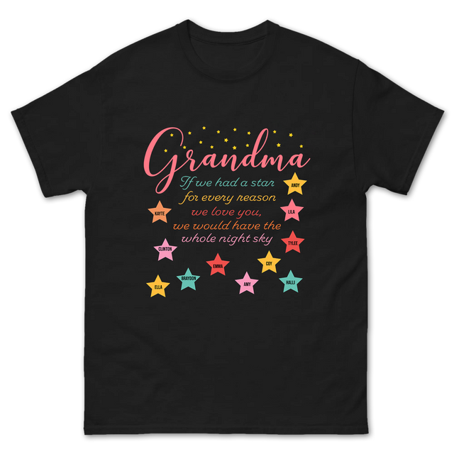 Custom Grandma Star Design Shirt