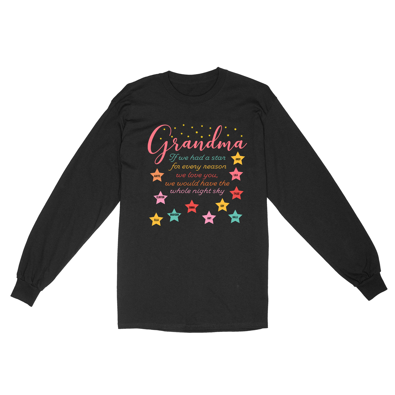 Custom Grandma Star Design Shirt