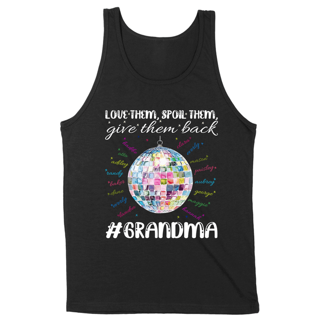 Personalized Grandma Disco Design Shirt