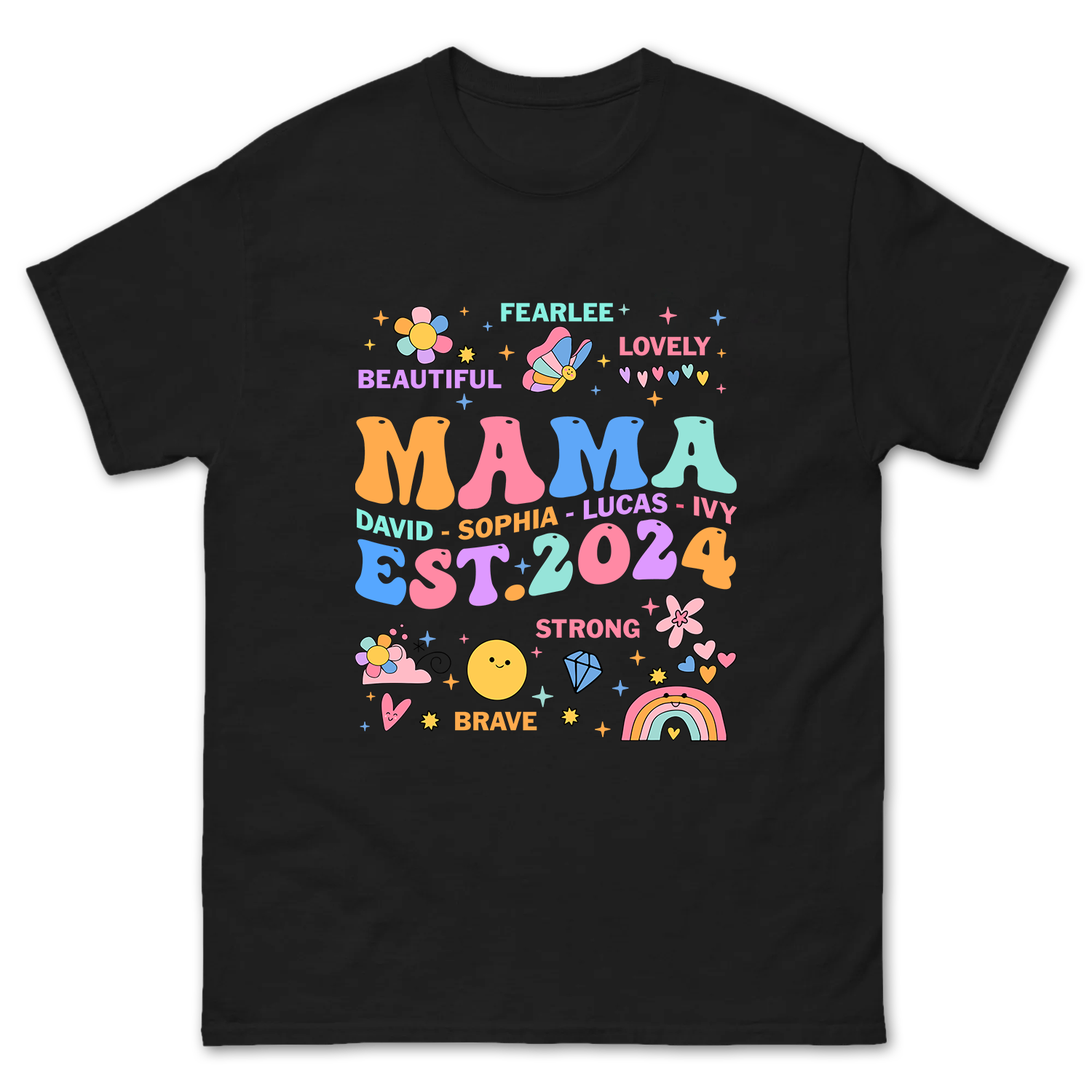 Personalized Mom Adjectives Shirt