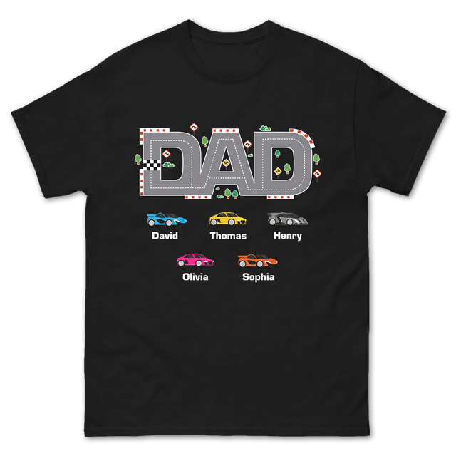 Personalized Racing Dad Car Design Shirt