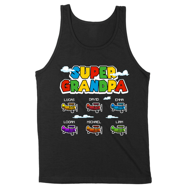 Custom Super Grandpa Helicopter Design Shirt