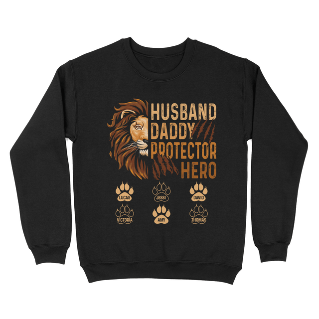 Custom Husband Daddy Protector Hero Lion Design Shirt