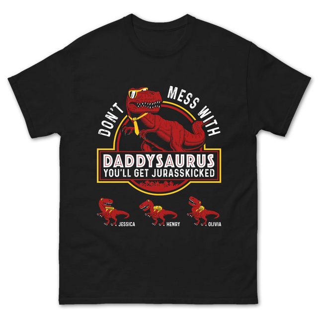 Personalized Daddysaurus Custom Children Name Shirt