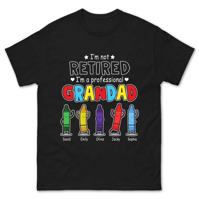 Personalized Professional Granddad Children Name Shirt