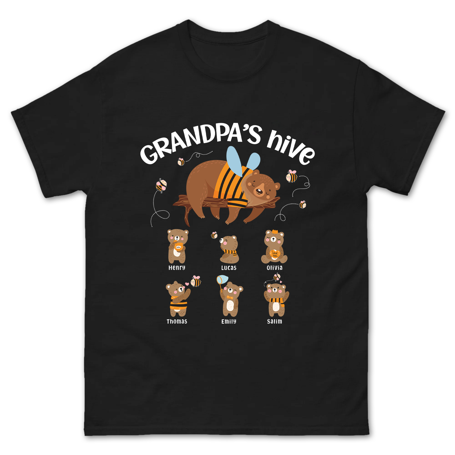 Custom Grandpa's Hive Design Shirt