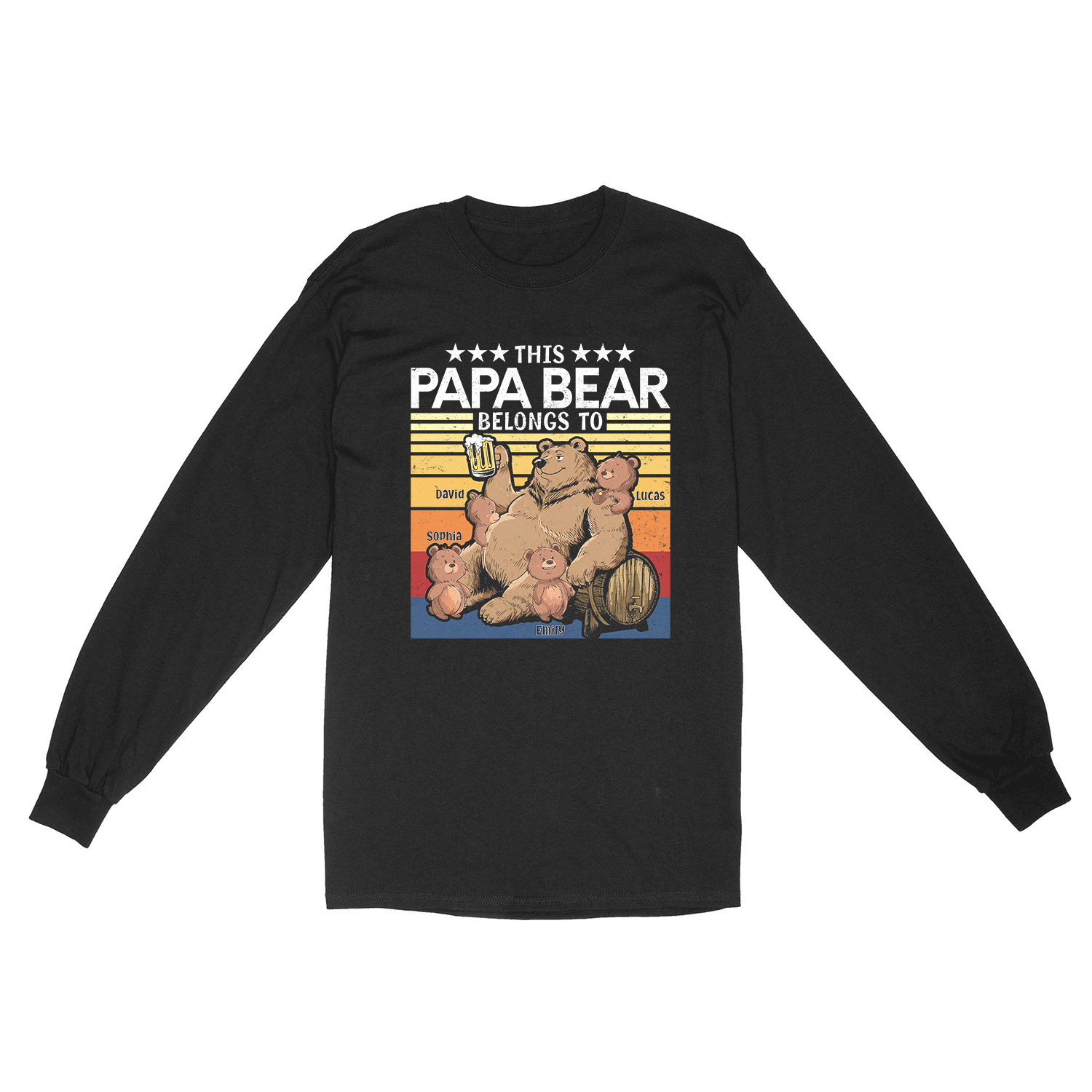 Custom Papa Bear and His Cubs Design Shirt