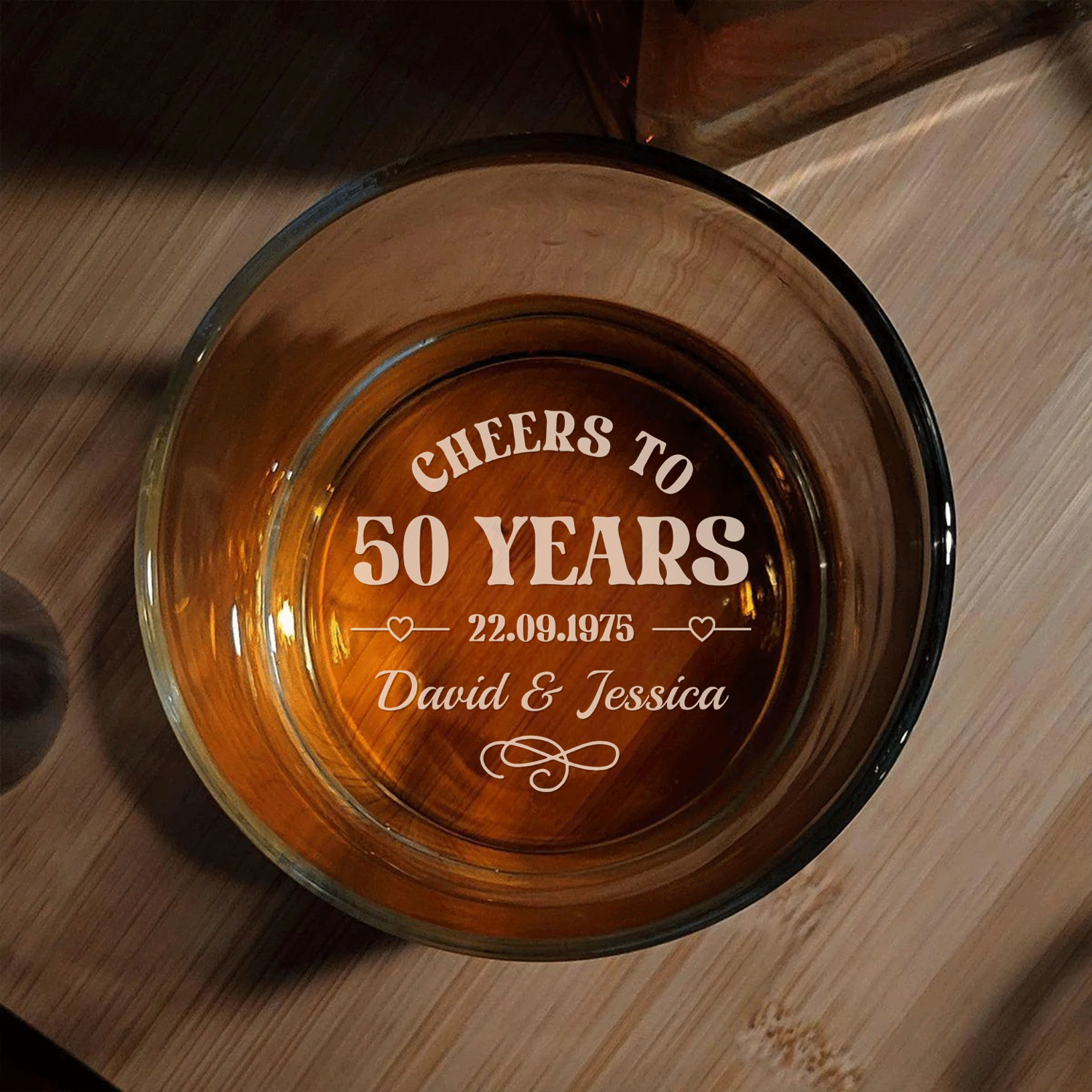 Cheers to 20 Years Personalized Engraved Whiskey Glass