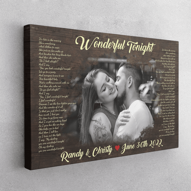 Custom Photo, Customizable Name And Date, Canvas Print